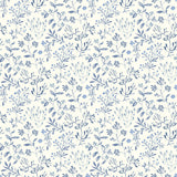 Tarragon Blue Dainty Meadow Wallpaper Sample