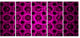 Pink Unusual Fractal Metal Grill, Abstract Canvas Wall Art, 60"x28", 5 Panels