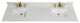 Belluno Engineered Stone Vanity Top, Milano White With White Sink, 73"