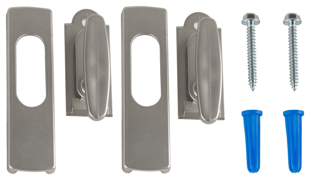 Wall Hooks with Screws, Set of 2, Satin Nickel
