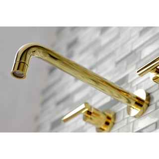 KS8022CML Two-Handle Wall Mount Tub Faucet, Polished Brass