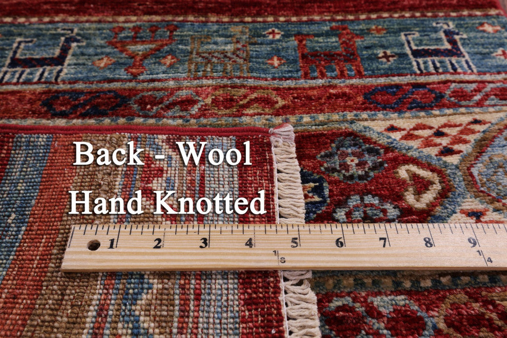 Hand-Knotted Tribal Persian Gabbeh Runner Rug 2' 2" X 6' 7" Q11007