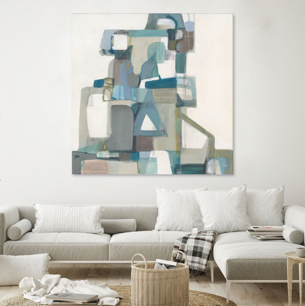 Modern Pyramid - 72 x 72 by Terri Burris