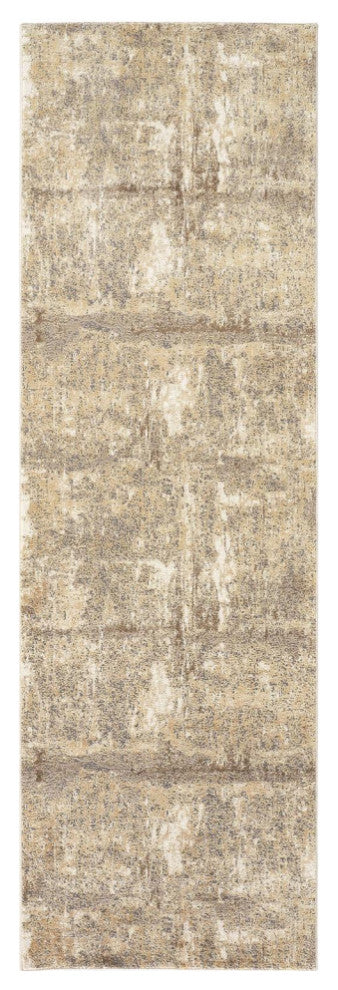 Weave & Wander Frida Ivory/Gray 2'6"x8' Power Loomed Area Rug