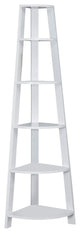 Bookcase - 72"H / Cappuccino Corner Accent Etagere