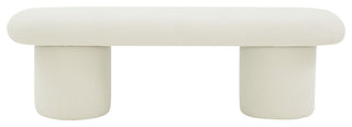 Safavieh Couture Cassandralee Boucle Bench, Ivory
