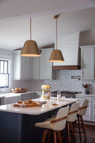 Lark Madi 16" Medium Pendant Light, Lacquered Brass