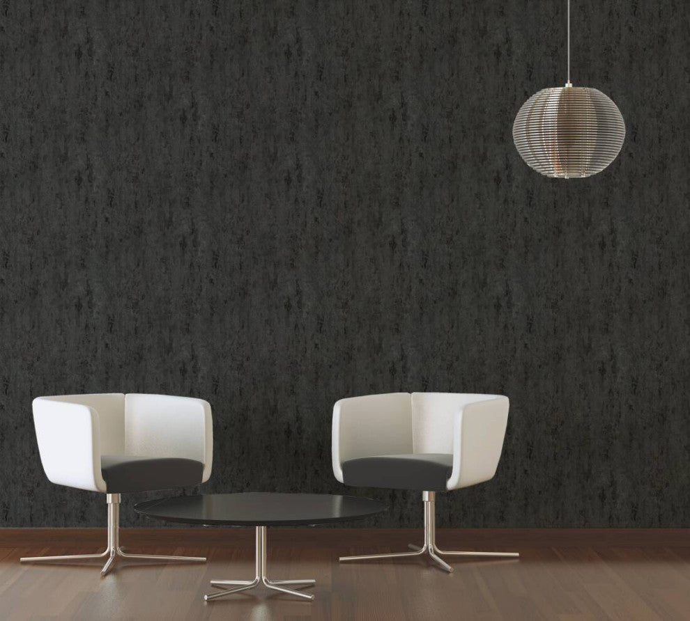 Textured Wallpaper Concrete Structures, 326515, Black Gray Metallic, Sample