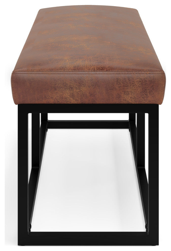 Reynolds Bench, Distressed Saddle Brown