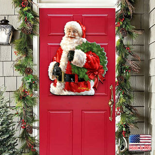 Santa Wreath Wooden Wreath