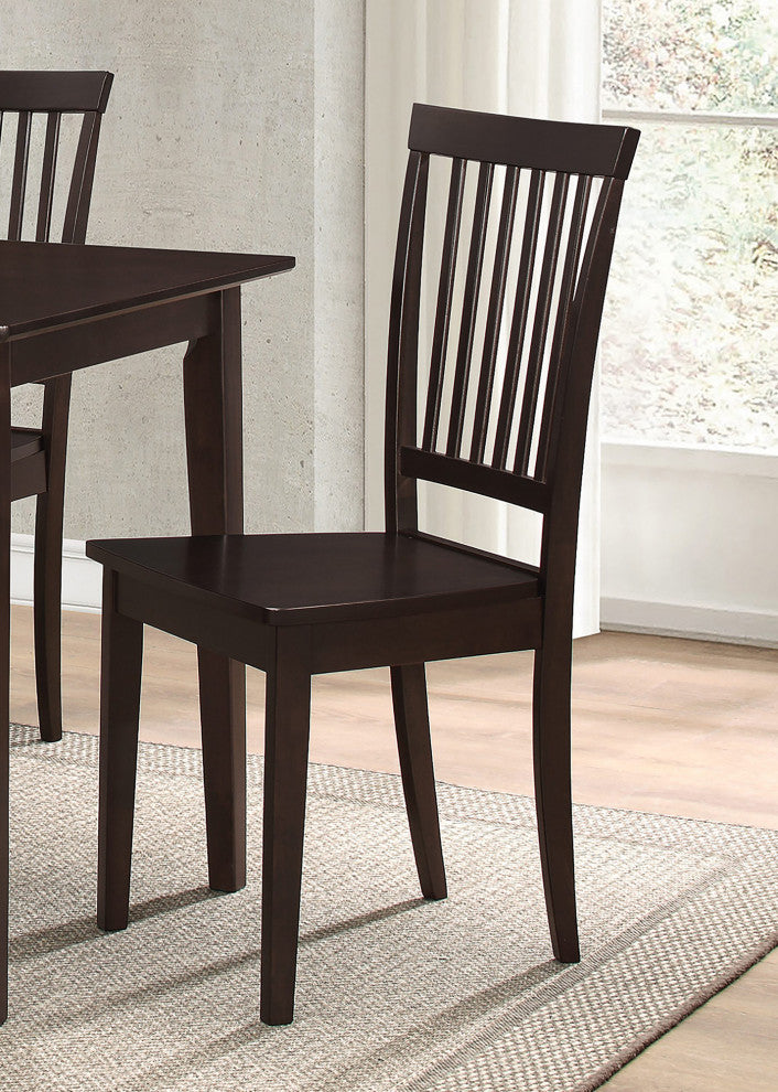 5 Piece Dining Set, Cappuccino Finish