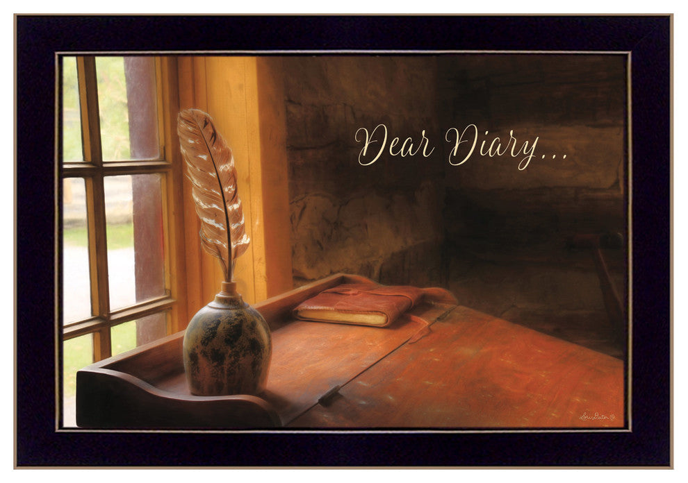 "Dear Diary" By Lori Deiter, Printed Wall Art, Ready To Hang, Black Frame