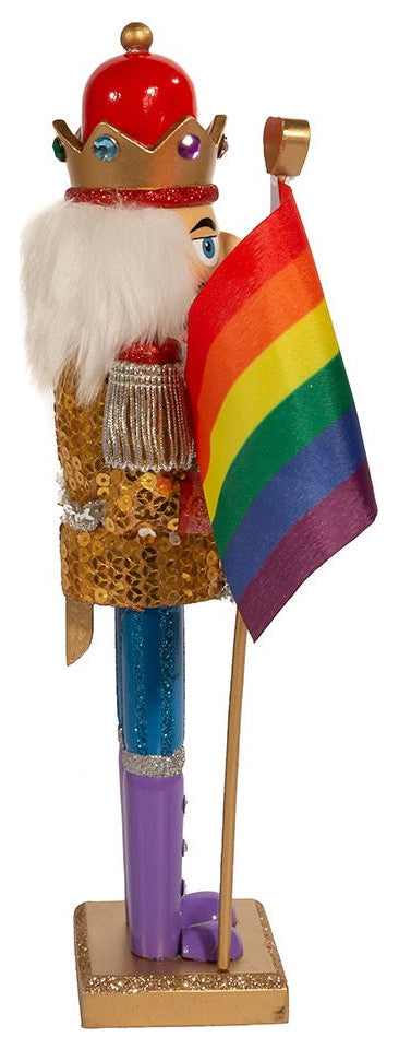 12" Wooden Gay Pride Nutcracker