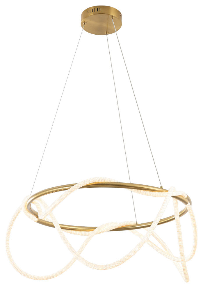 360 Adjustable Silicone Neon Rope Dimmable Integrated LED Chandelier