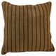 25"x25" Jacquard Chenille Pillow With Insert, Autumn Stripes