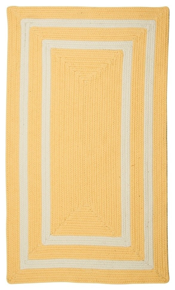 La Playa PY31 Sun Yellow Indoor/Outdoor Area Rug, Rectangular 2'x6'