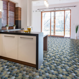 Hudson Due 2" Hex Atlantis Porcelain Floor and Wall Tile