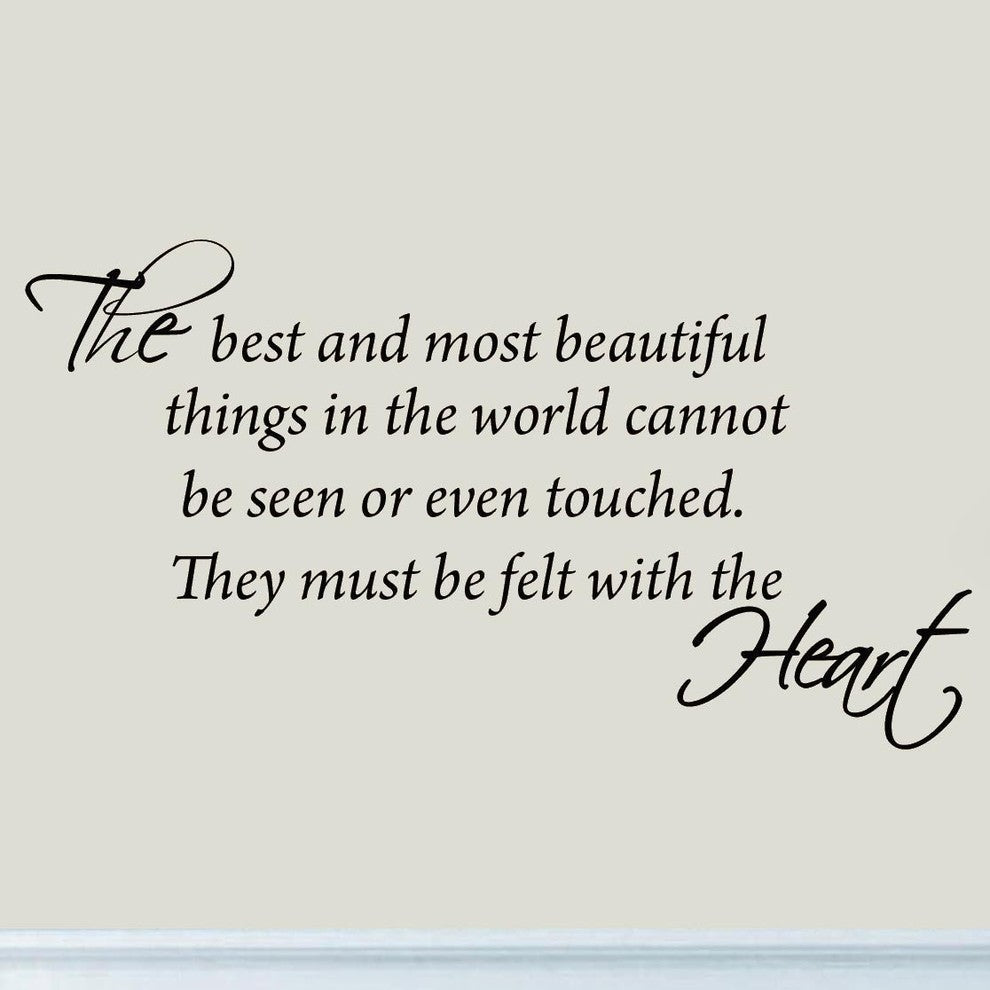 VWAQ The Best and Most Beautiful Things in the World Cannot be Seen Wall Decal
