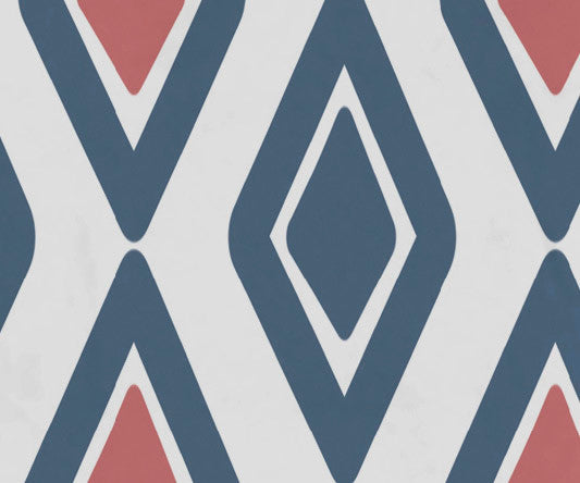 30x60" Diamond Jive 2, Geometric Print Beach Towel, Navy Blue