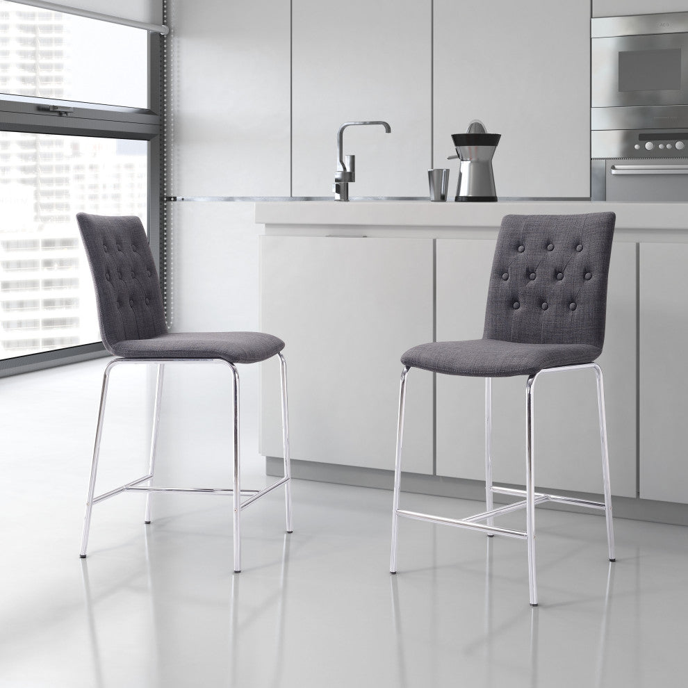 Uppsala Counter Chair, Set of 2 Graphite