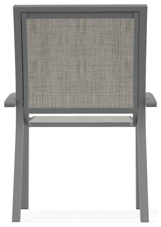 Kendall Sling Stackable Outdoor Dining Chair, Smoke/Graphite