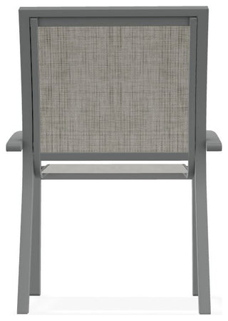 Kendall Sling Stackable Outdoor Dining Chair, Smoke/Graphite