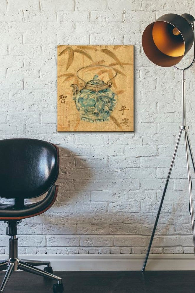 Epic Graffiti ''Asian Teapot II'' by Cheri Blum, Giclee Canvas Wall Art, 16"x18"