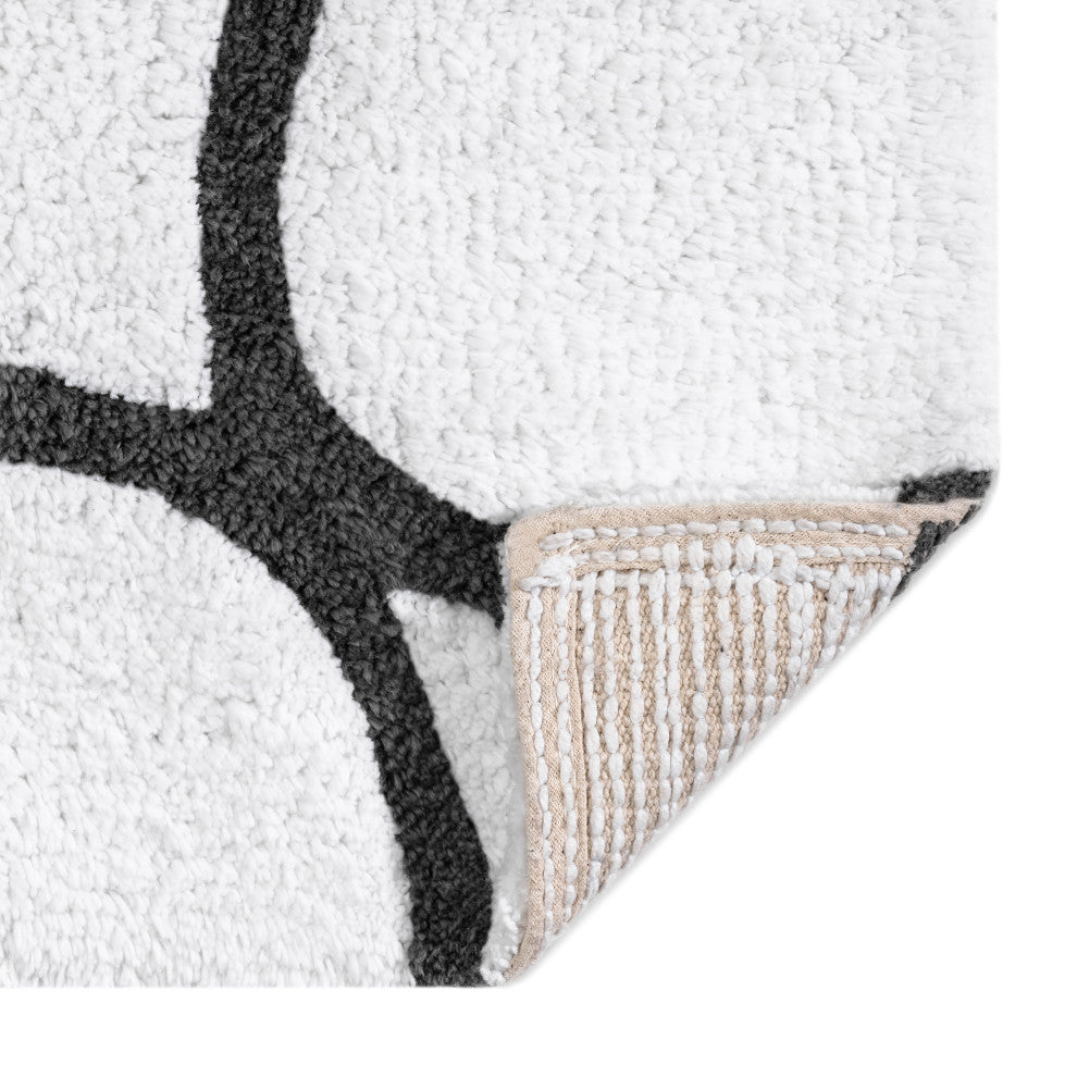 Edington Machine Tufted Bath Mat, Gray, 21x34