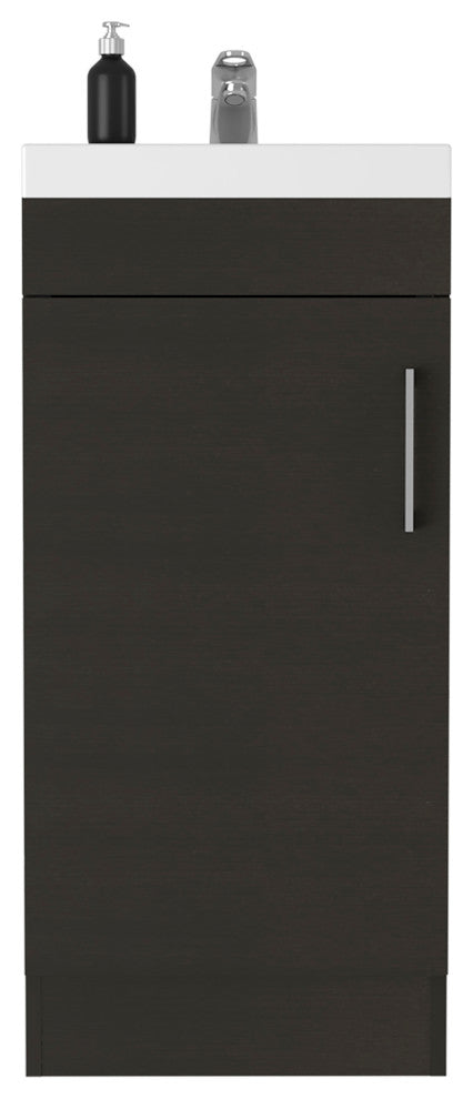 DEPOT E-SHOP Sevilla Bathroom Vanity Sink with Metal Handles, Black