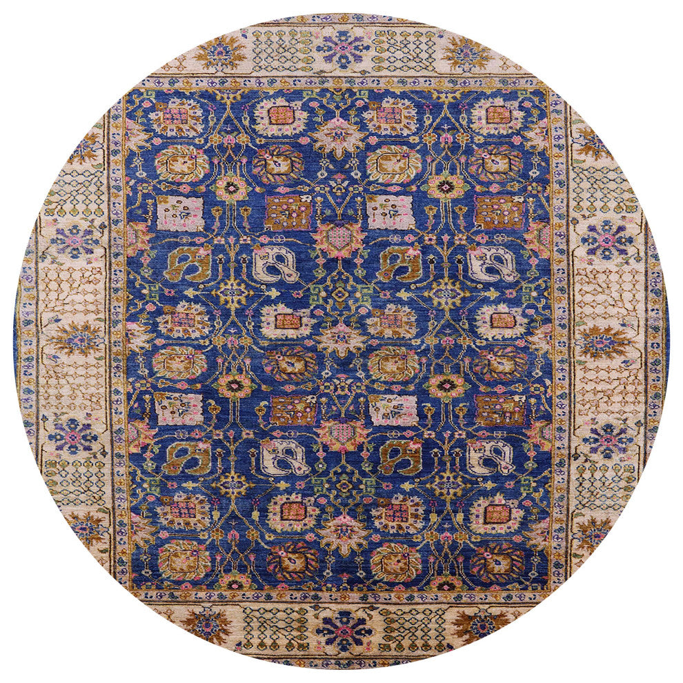 Ahgly Company Indoor Round Mid-Century Modern Area Rugs, 7' Round