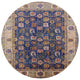 Ahgly Company Indoor Round Mid-Century Modern Area Rugs, 7' Round