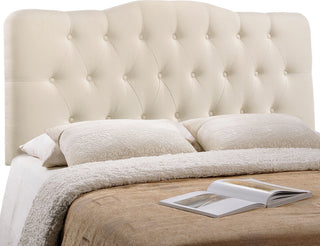 Annabel Queen Upholstered Headboard, Ivory