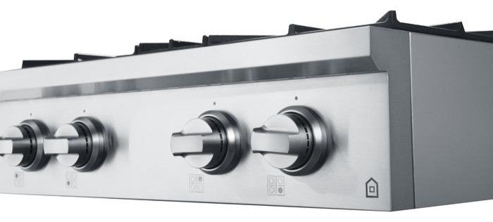 30" Commercial Style Stainless Steel Slide-in Gas Cooktop