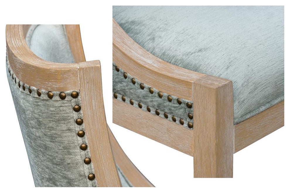 Upholstered Dining Chair with Nailhead Trim