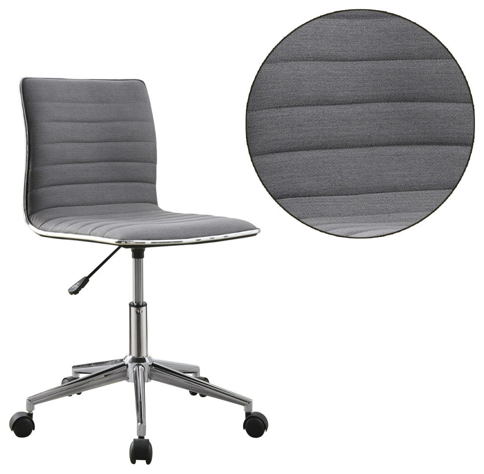 Adjustable Height Fabric Office Chair, Gray