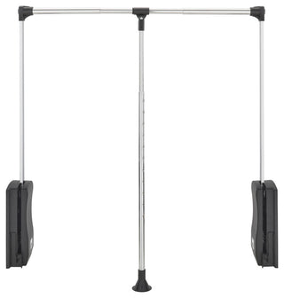 Adjustable Pull Down Closet Rod for Custom Closet Systems, Chrome, 26"W