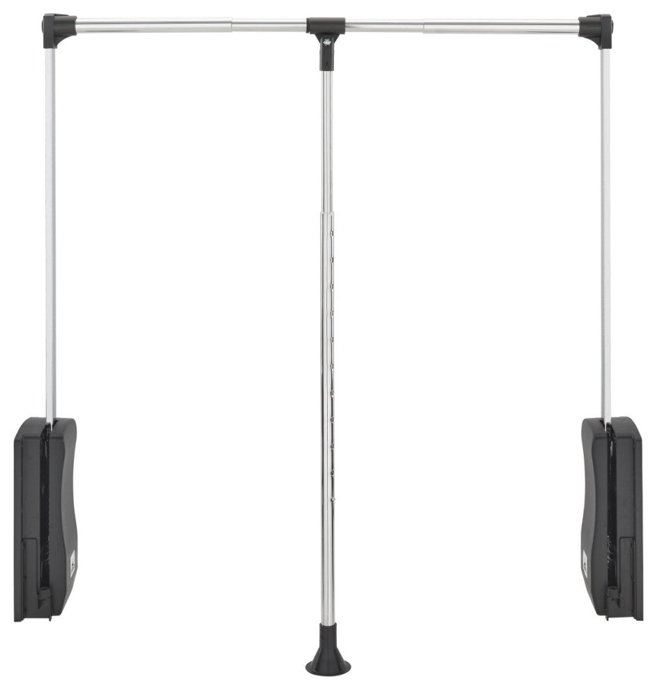 Adjustable Pull Down Closet Rod for Custom Closet Systems, Chrome, 26"W