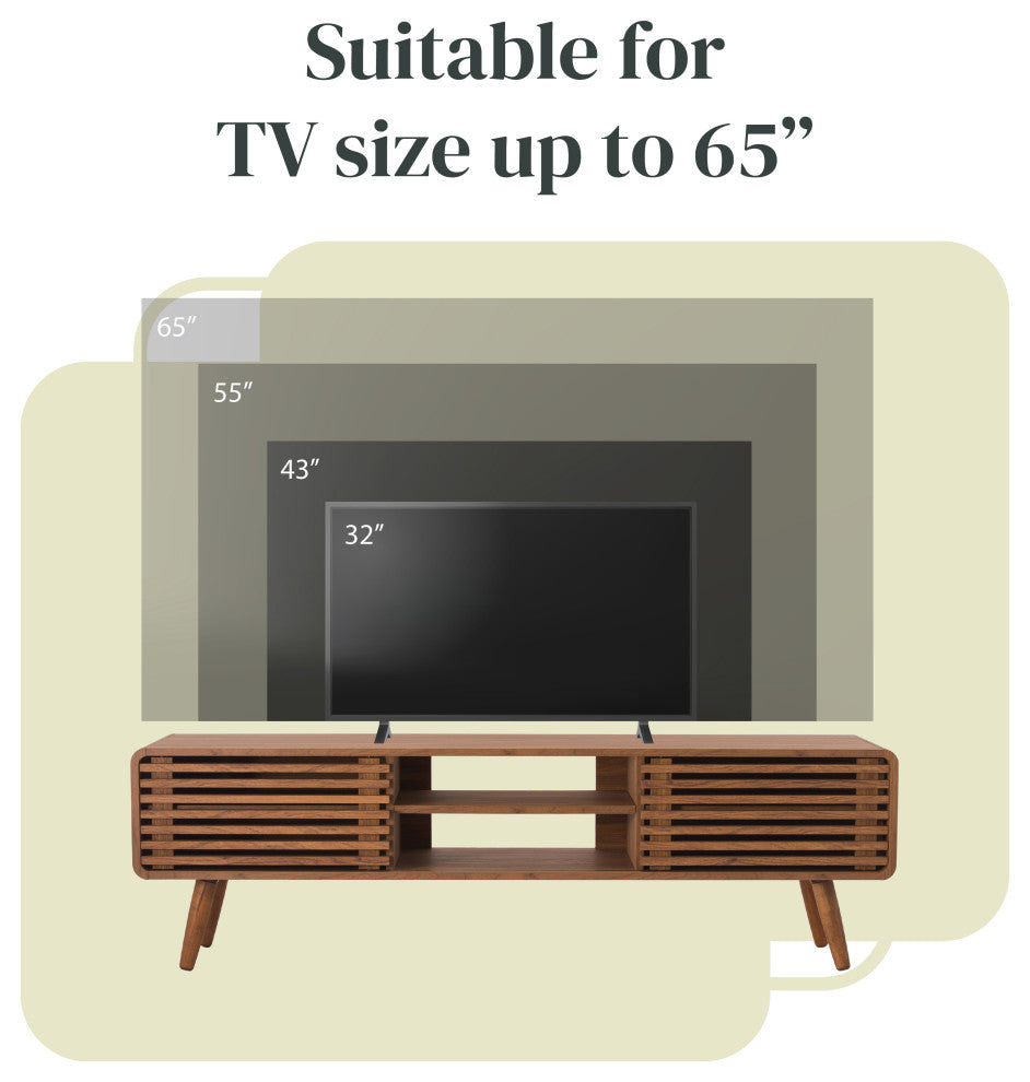 Wilson Slat Low TV Stand, 58"