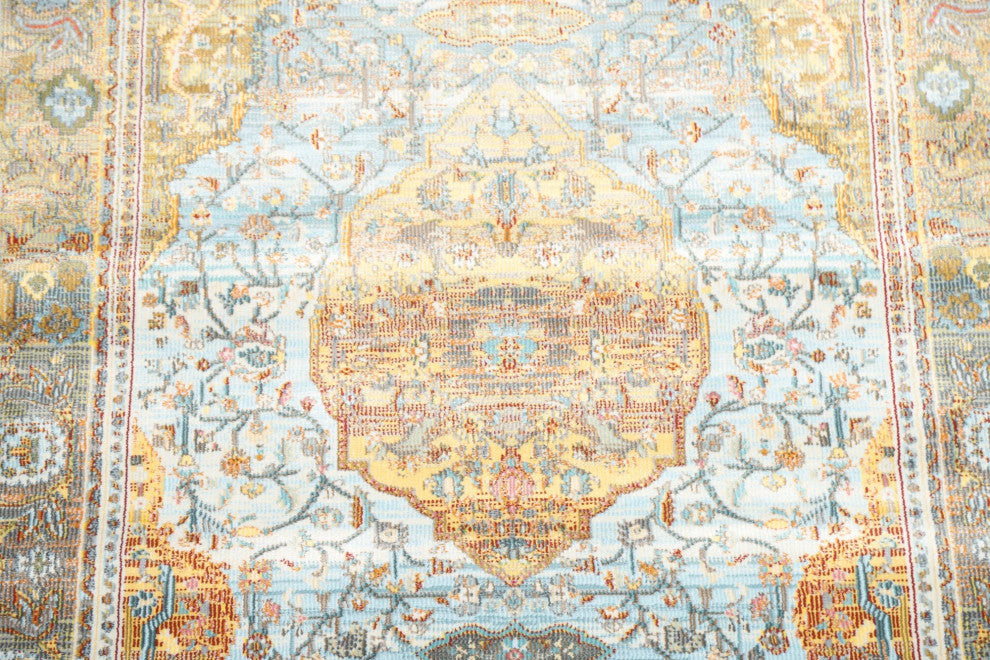Floral Vintage Style Distressed Heat-Set Oriental Turkish Area Rug 8x10