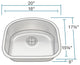 P812-18 D-Bowl Stainless Steel Sink