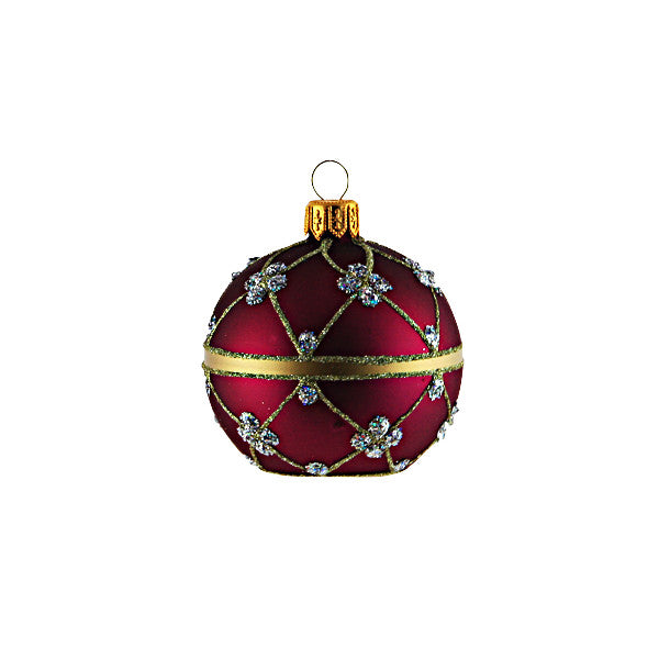 Purple Adorned Cardholder Ornament, Small