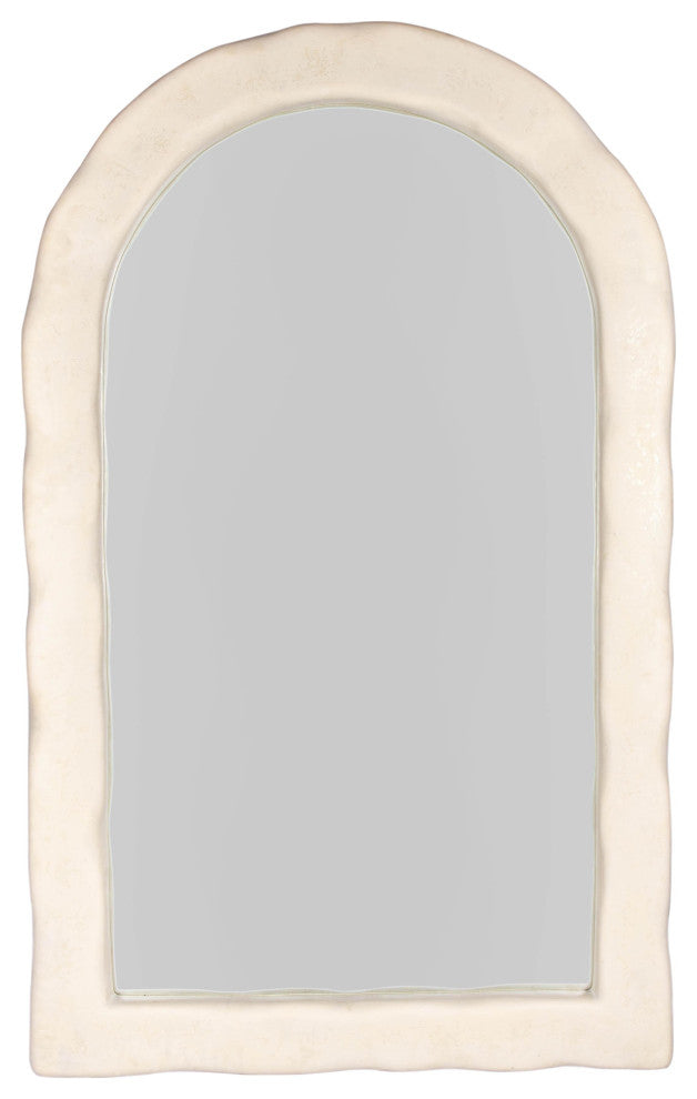 Kaia Cream Textured Floor Mirror - Cream