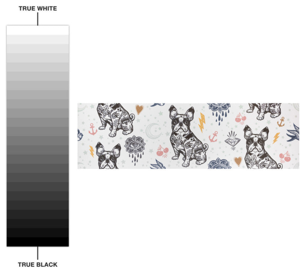 Rockstar Frenchie Ceramic Wall Tile Sample