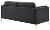 Kaiya Performance Velvet Sofa-Charcoal