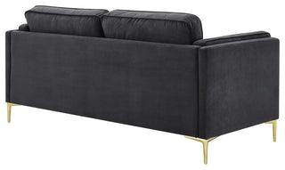 Kaiya Performance Velvet Sofa-Charcoal