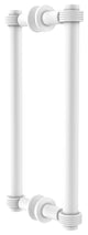 Contemporary 12" Grooved Accent Back to Back Shower Door Pull, Matte White