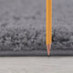 Alana Transitional Solid Shag Gray Round Area Rug, 8' Round