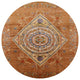 Ahgly Company Indoor Round Mid-Century Modern Area Rugs, 6' Round
