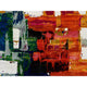 Colorful Wool and Silk Hand Knotted Modern Abstract Motifs Round Rug, 8'9"x8'9"