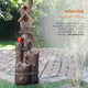 35" Tall Outdoor 3-Tier Birdhouse Water Fountain Yard Art Decor